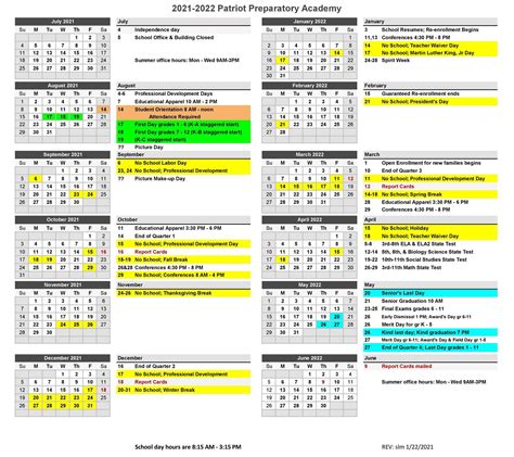 Cmsv Academic Calendar